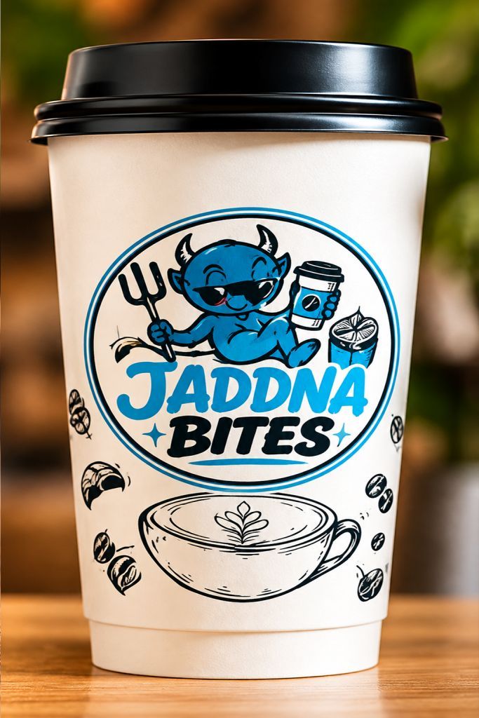 Australian café takeaway cup branding