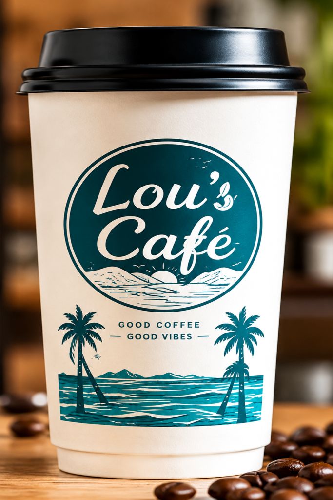 Personalised takeaway coffee cup