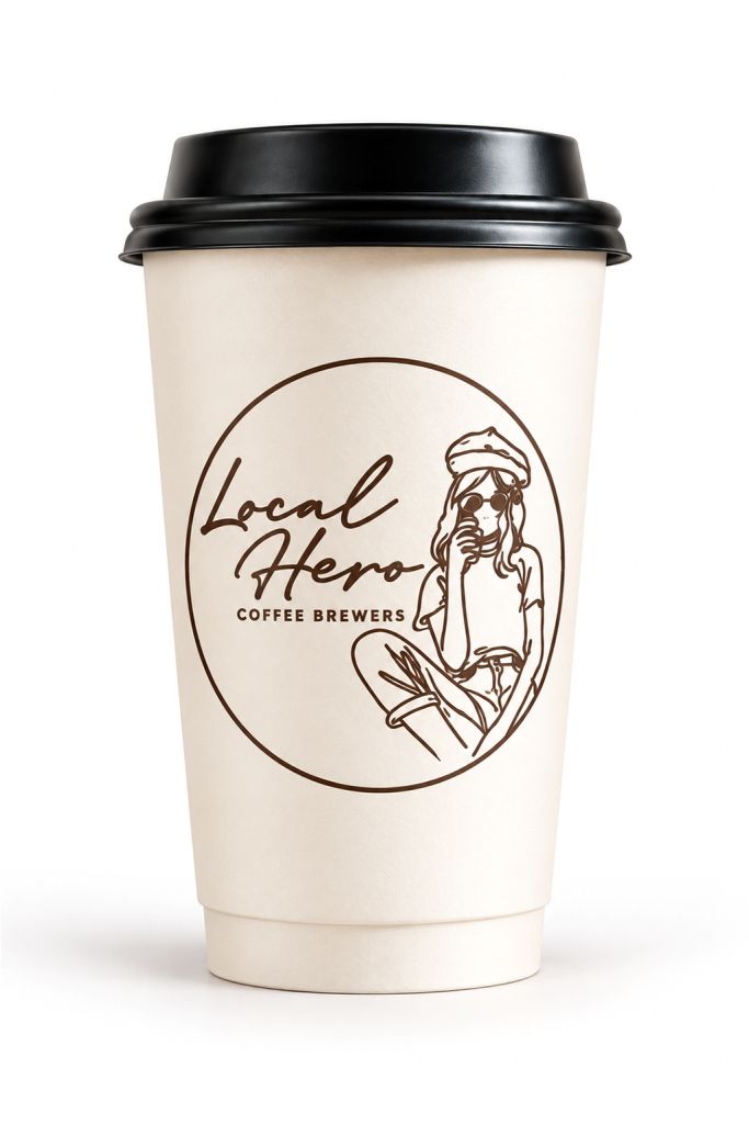 Custom branded Australian café cup